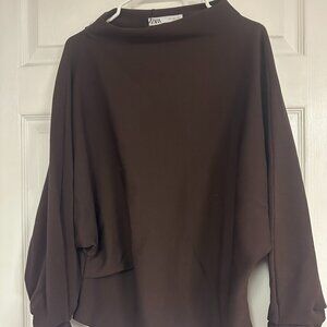 Zara Long Sleeve Boatneck Top